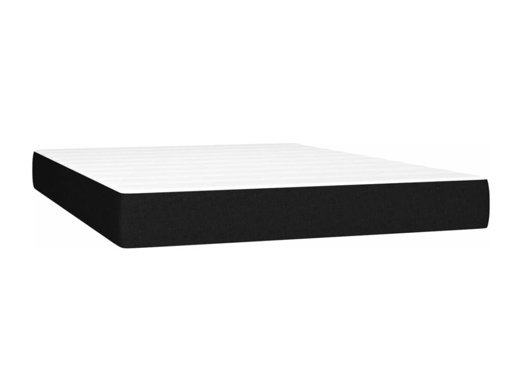 Sommier à Artvivrestore de lit avec matelas LED Noir 140x190 Tissu 07672BPRS