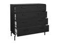 Commode Artvivrestore Commode polyvalente Commode de chambre Meuble avec tiroirs 99x40 h96 cm Noir 55841NSXT