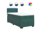 Sommier à Nidchicshop de lit avec matelas Vert foncé 90x190 cm 58581SQHS