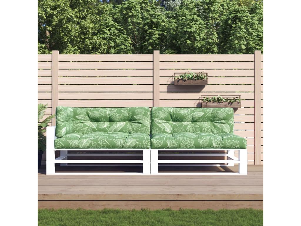 Coussins de palette lot de 5 motif de feuilles tissu 27686AFER