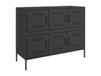 Buffet noir 100,5x39x79 cm acier 17041LMAI