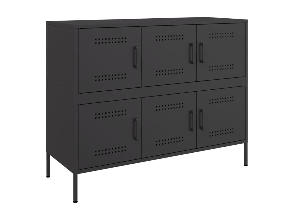 Buffet noir 100,5x39x79 cm acier 17041LMAI