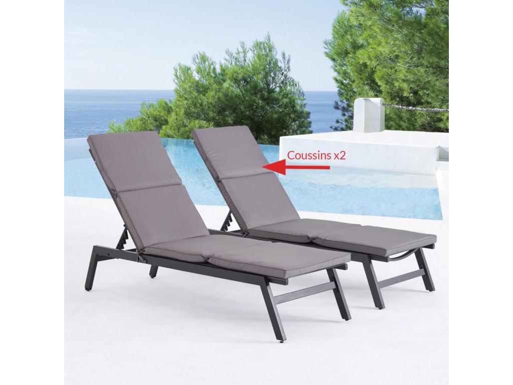 Lot de 2 coussins pour transat 92025LDQU