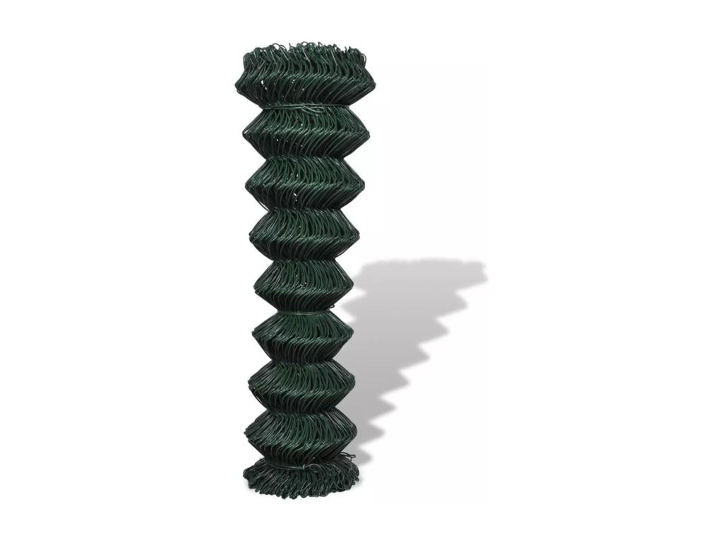 Clôture à mailles losangées Acier 1.5x15 m Vert 98801MUJC