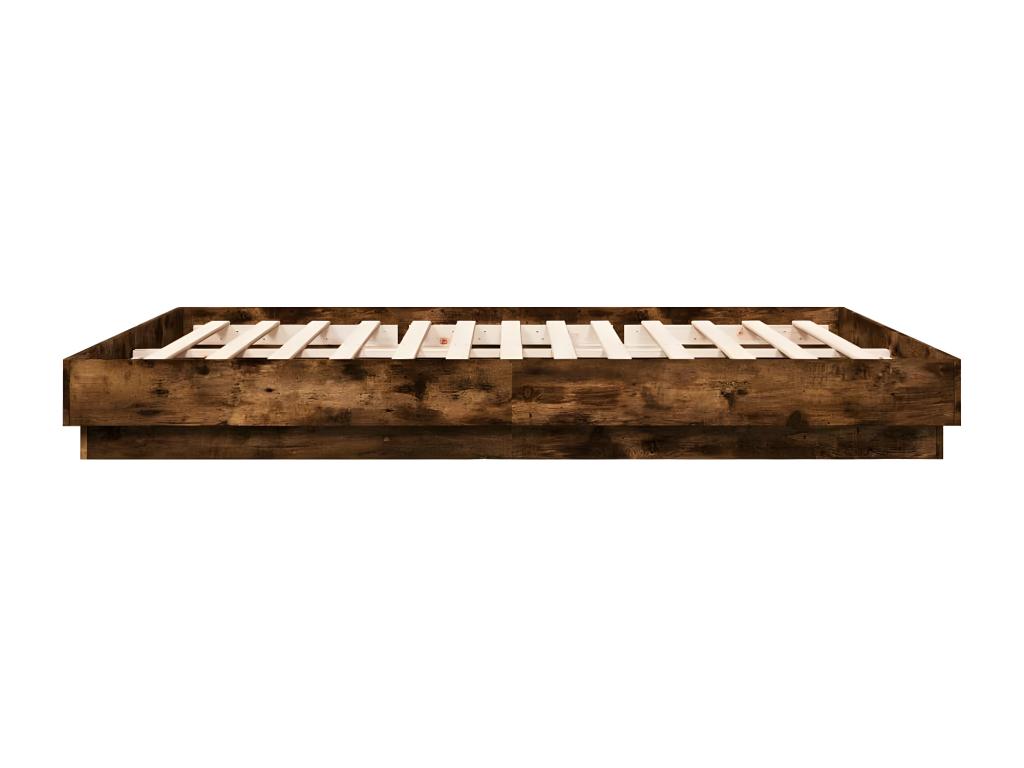 Cadre de lit sans matelas chêne fumé 200x200 cm 31092VJPI