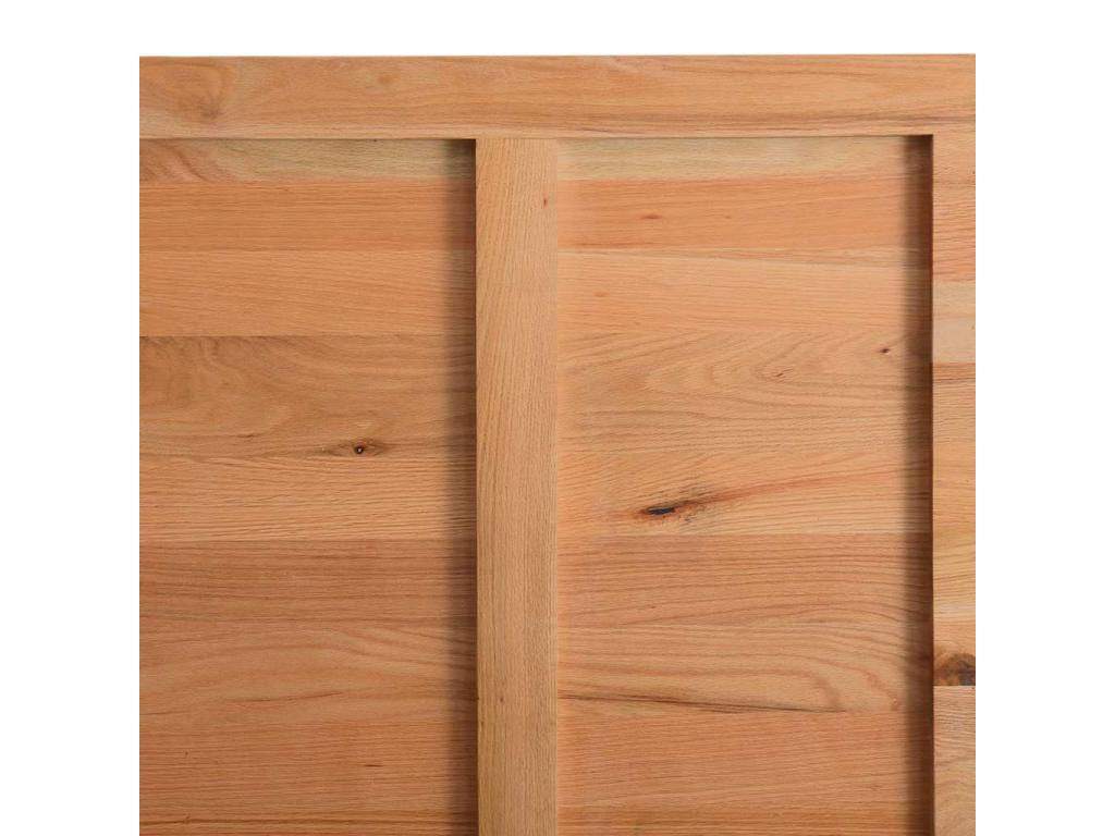 Table à manger avec bord naturel 240x100x74cm bois massif chêne 49989RAFI