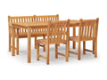 Ensemble à manger de jardin 4 pcs Bois de teck massif 75411BZXY