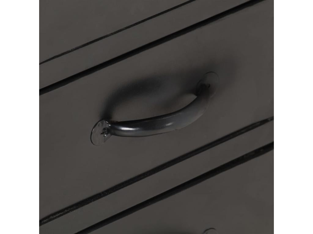 Buffet 110x30x65 cm Bois de manguier massif brut et acier 07246NQMH