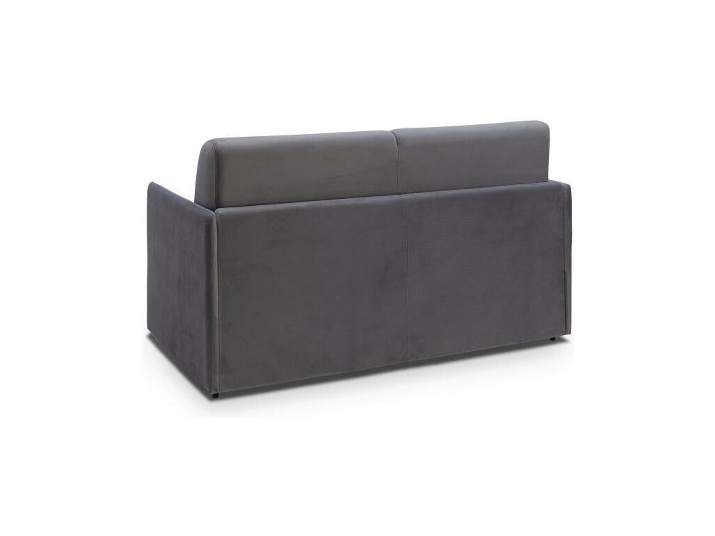 Canapé lit express Nidchicshop couchage 160 cm matelas épaisseur 22 cm à mémoire de forme velours gris bleu 67596UUGQ
