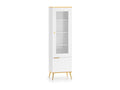Vitrine 2 portes Calmetop Blanc et Doré 22986ECOJ