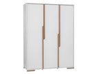 Armoire 3 portes Calmetop Blanc et bois 49381CSKT