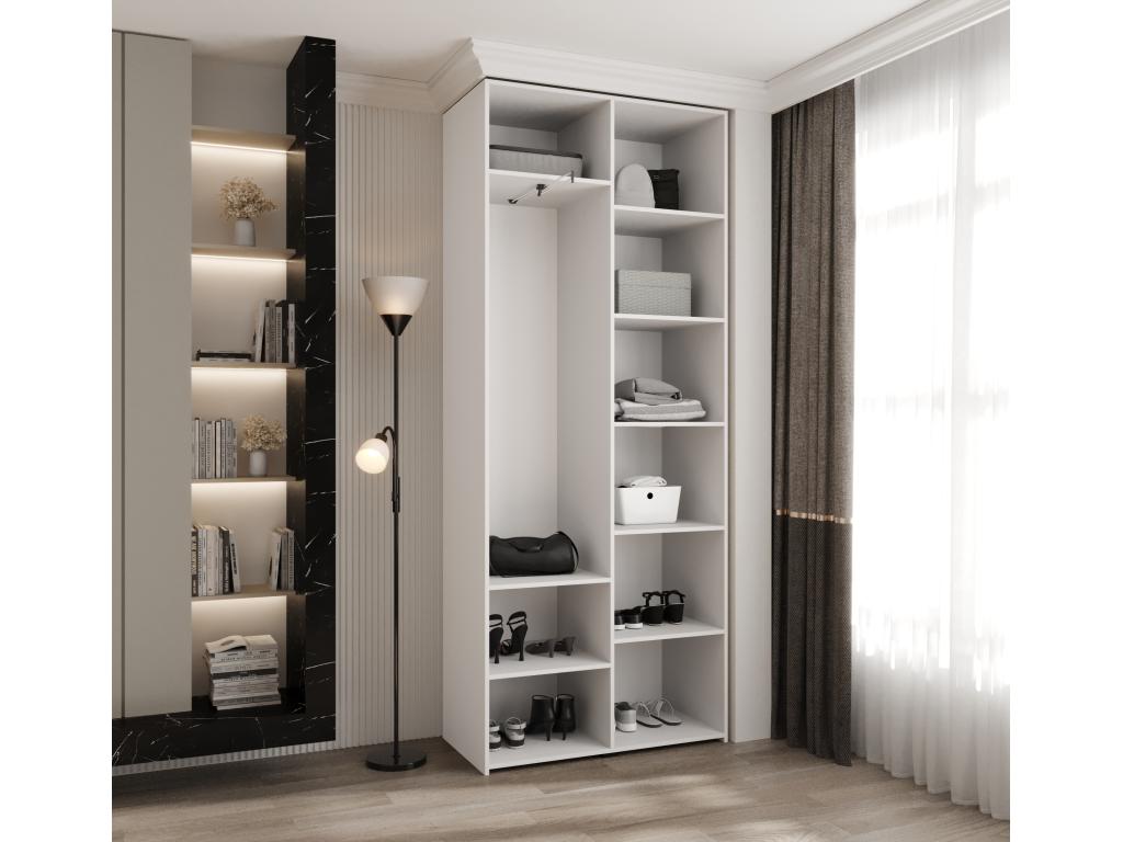 Armoire à portes battantes Artvivrestore 1 245.5/100/40 2 portes blanc/ou 65413ZOFV