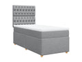 Sommier à Nidchicshop de lit et matelas Gris clair 90x190 cm Tissu 20307CIZO