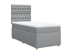 Sommier à Nidchicshop de lit et matelas Gris clair 90x190 cm Tissu 20307CIZO