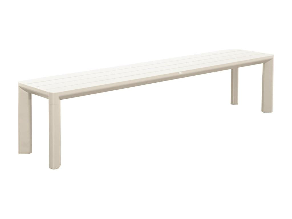 Table de jardin 1 banc et 4 fauteuils aluminium et textilène beige 220x100x75 cm 93804OMKS