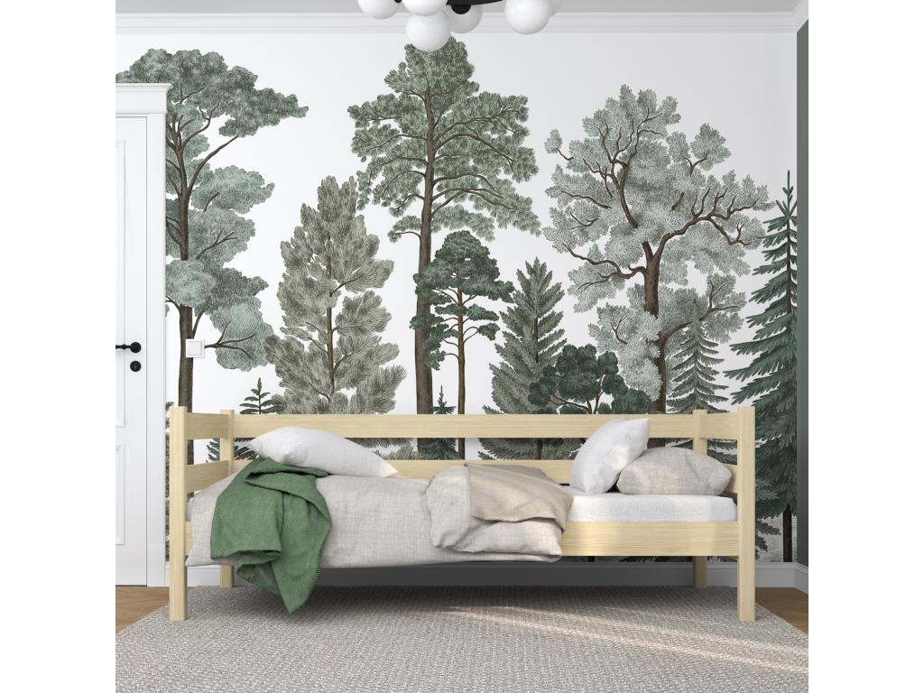 Lit banquette en bois N01 Pin Clair 80x200 03232JUXR