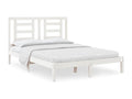 Cadre de lit Blanc Bois de pin massif 140x190 cm 54829SCRQ