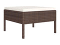 Salon de jardin 10 pcs avec coussins Résine tressée Marron 73955QGEA