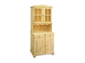 Armoire meuble de rangement avec 2 portes en pin massif coloris miel - Longueur 88 x Profondeur 42 x Hauteur 197 cm 52848TTLJ