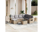 Salon de jardin avec coussins 8 pièces méArtvivrestore beige résine tressée 79502IFHF