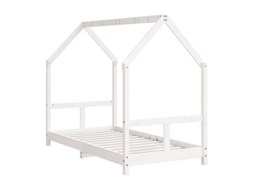 Cadre de lit pour enfant blanc 80x160 cm bois de pin massif 72811PXKD