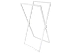Porte-serviettes pliable 2 Barres en métal Blanc H 85 cm 73609WBHA