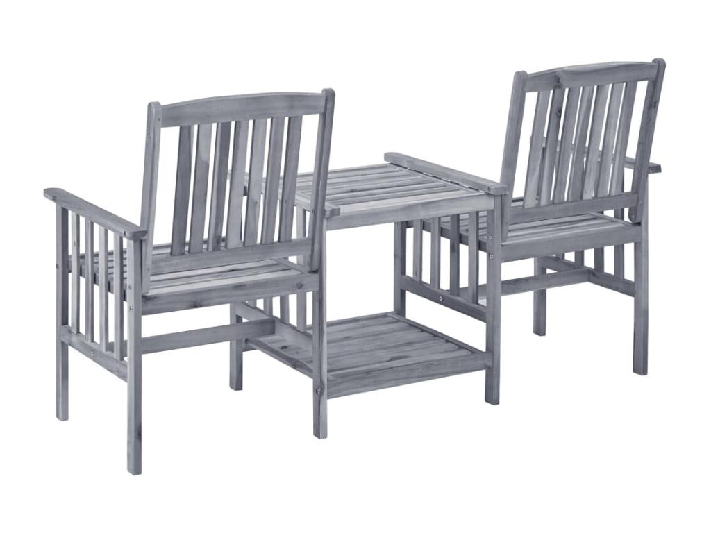 Chaises de jardin avec table à thé et coussins Calmetop solide 04661PHHF