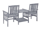 Chaises de jardin avec table à thé et coussins Calmetop solide 04661PHHF