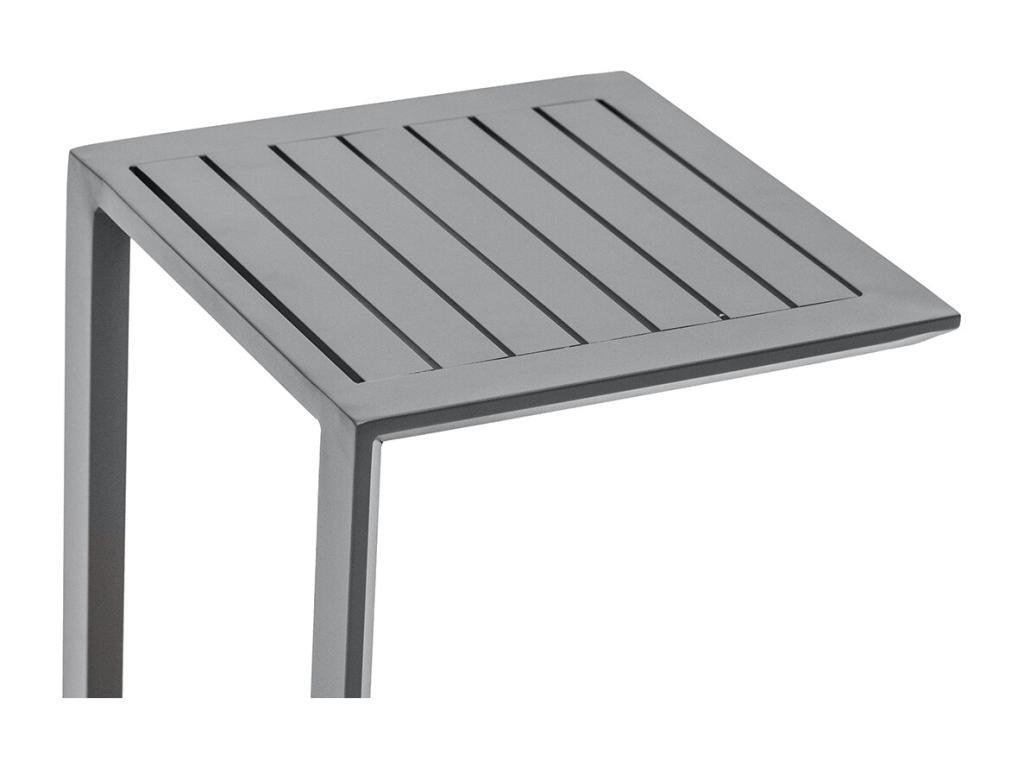 Table d'appoint en aluminium gris Graphite Artvivrestore 47327ASCQ