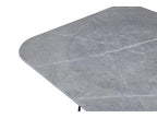 Calmetop Table basse 80x80 cm verre finition marbre gris. 49771TJIC