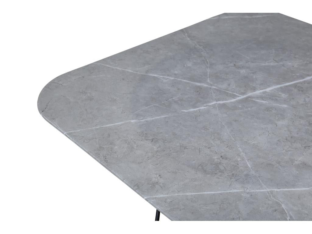 Calmetop Table basse 80x80 cm verre finition marbre gris. 49771TJIC
