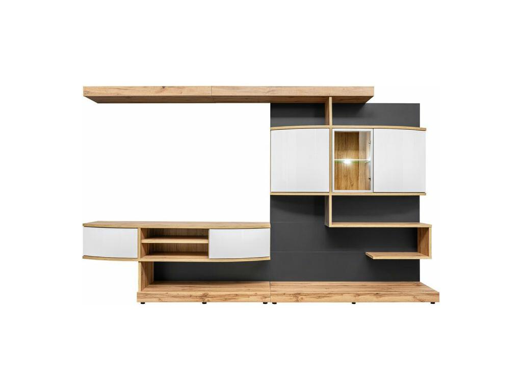 Ensemble Meuble TV Artvivrestore 300cm Naturel / Anthracite 13674HIKM