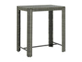 Table de bar de jardin Gris 100x60.5x110.5 cm Résine tressée 18503VFQT