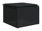 Salon de jardin 10 pcs avec coussins noir résine tressée 88527MVQU