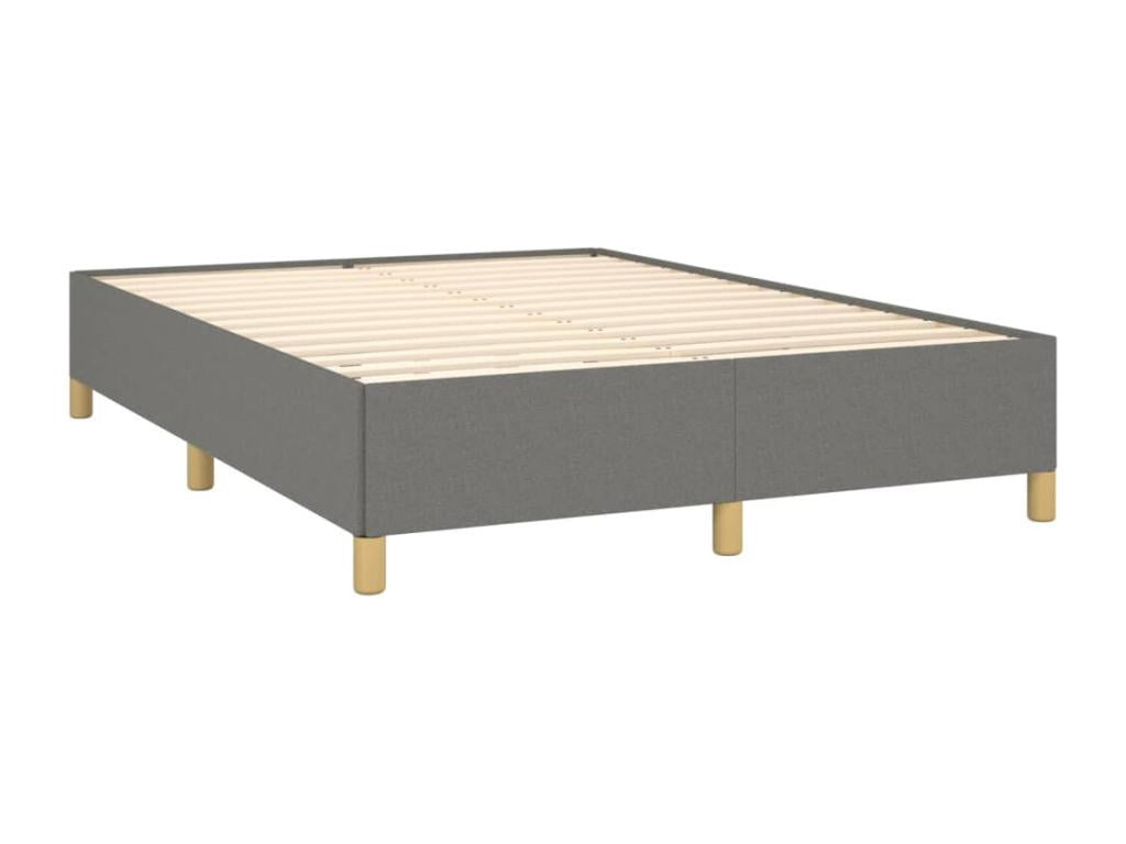 Lit à sommier tapissier avec matelas Gris foncé 140x190cm Tissu 07754FYSK