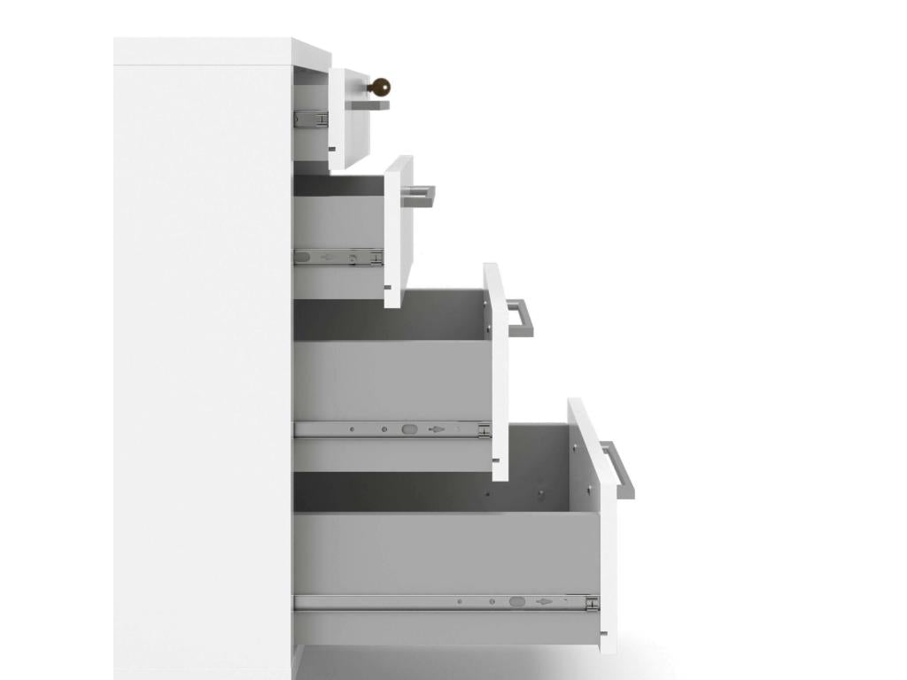 Commode Nidchicshop Commode polyvalente Commode de chambre Meuble avec tiroirs 49x48 h68 cm Blanc 79400KQWS