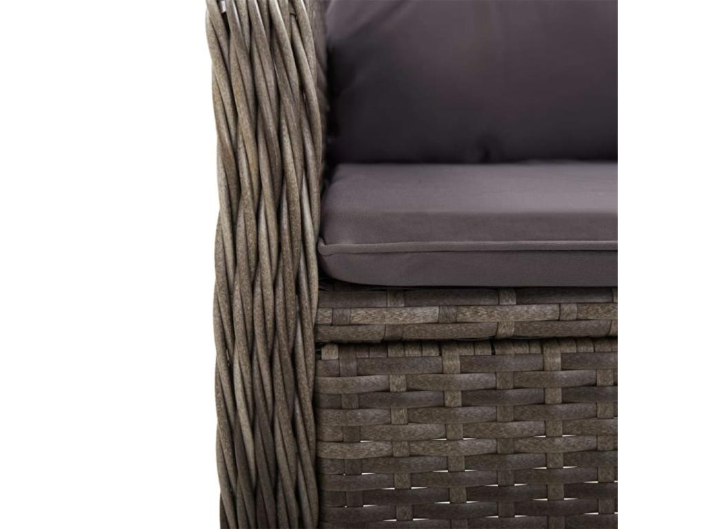 Ensemble de salle à manger de jardin 5 pcs Gris 48221PURS