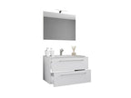 Artvivrestore 3-pièces lavabo meuble de salle de bains ensemble lavabo Artvivrestore tiroir SP 80 - blanc 65377XWJC