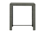 Table de bar de jardin Gris 100x60.5x110.5 cm Résine tressée 18503VFQT