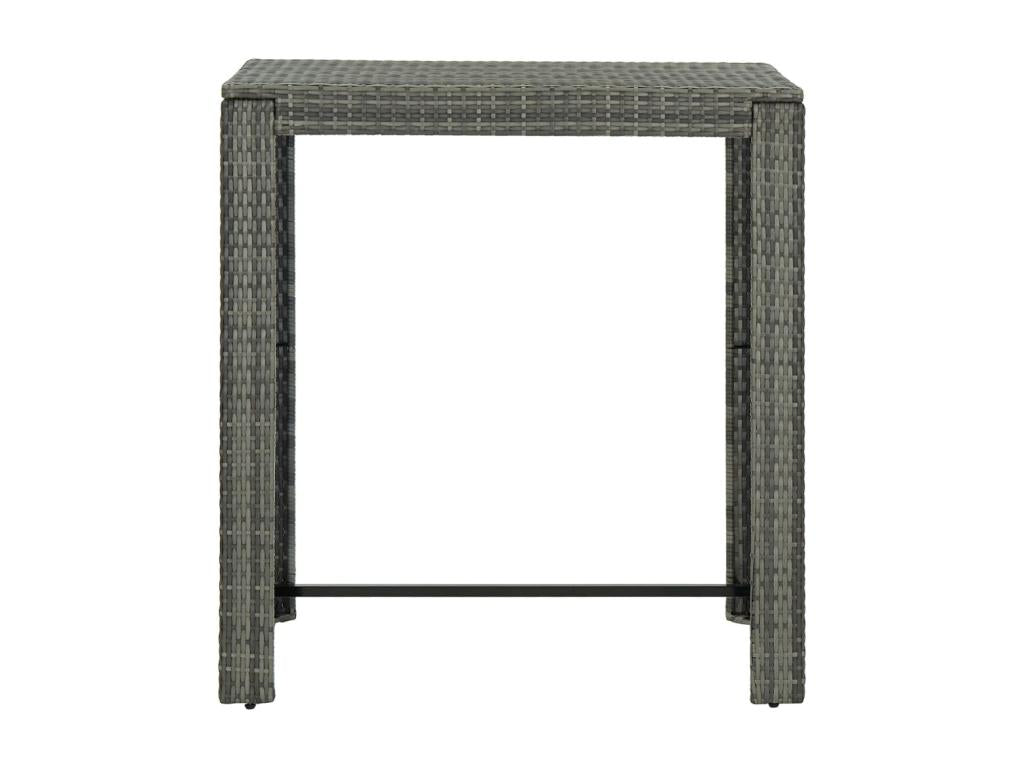 Table de bar de jardin Gris 100x60.5x110.5 cm Résine tressée 18503VFQT