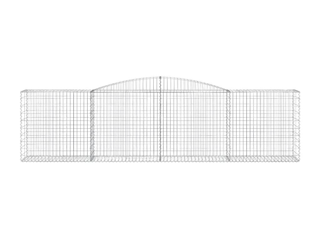 Paniers à gabions arqués 10 pièces 400x50x100/120 cm Fer renforcé 18603PLYK