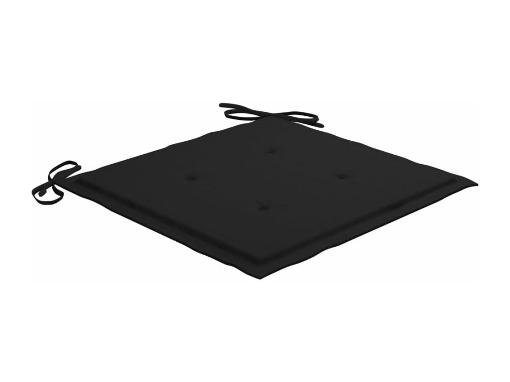 Chaises de jardin avec coussins noir 2 pcs Bois de teck massif 2 40687ISVP