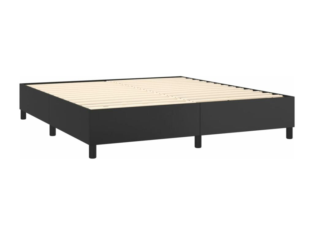 Sommier à Calmetop de lit avec matelas et LED Noir 160x200 87743APPN