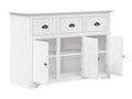 Buffet Calmetop blanc 115x43x79,5 cm bois massif de pin 00339TOEL