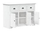 Buffet Calmetop blanc 115x43x79,5 cm bois massif de pin 00339TOEL