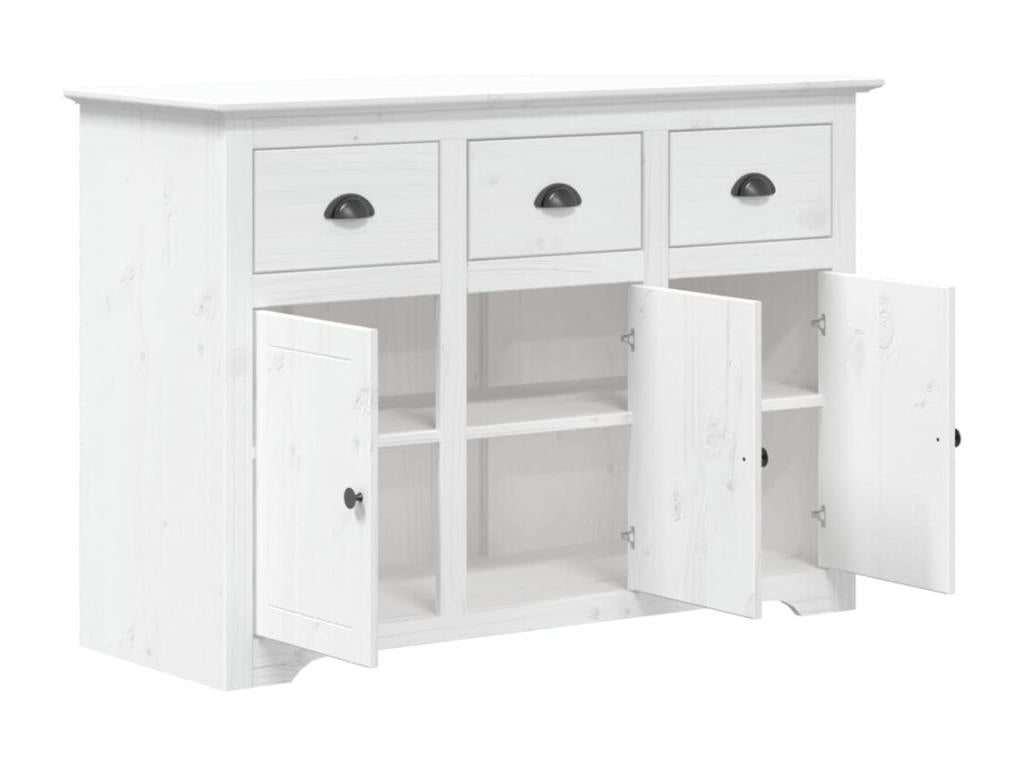Buffet Calmetop blanc 115x43x79,5 cm bois massif de pin 00339TOEL