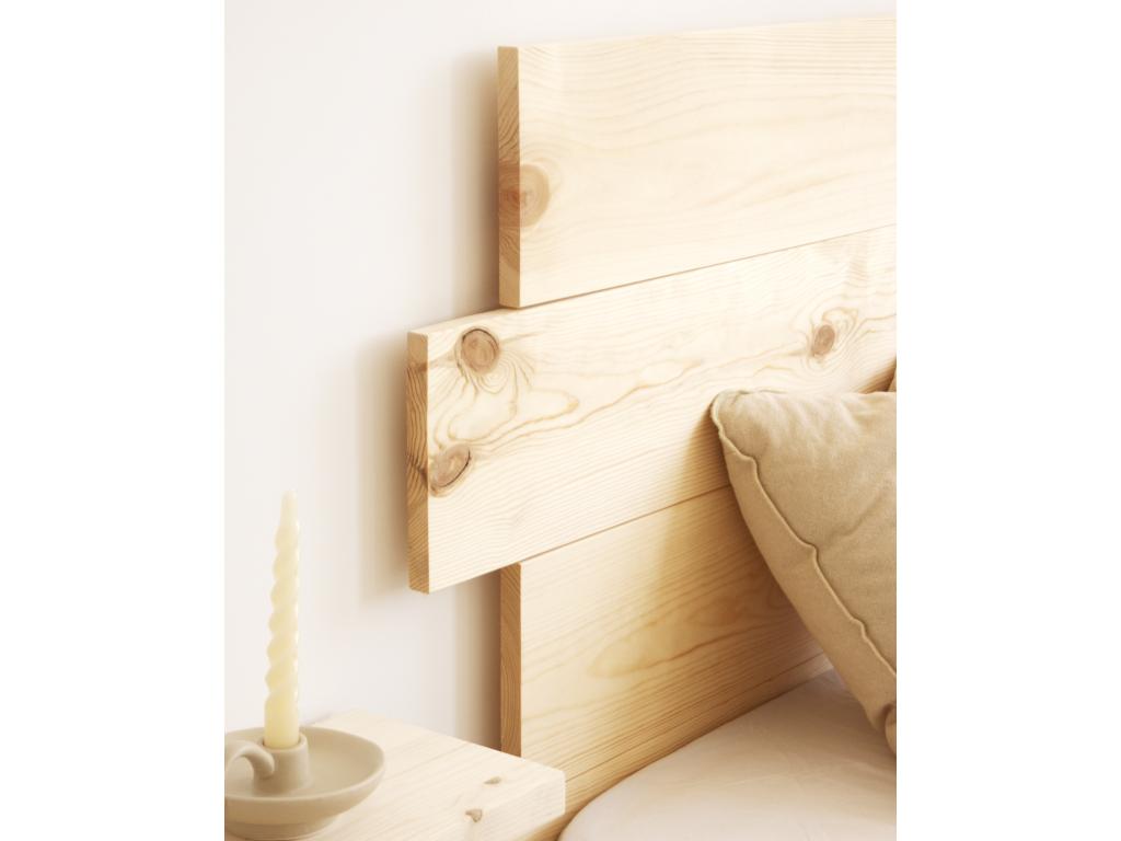 Tête de lit en bois de pin naturel 140x80cm - Nidchicshop 93075ZKIU