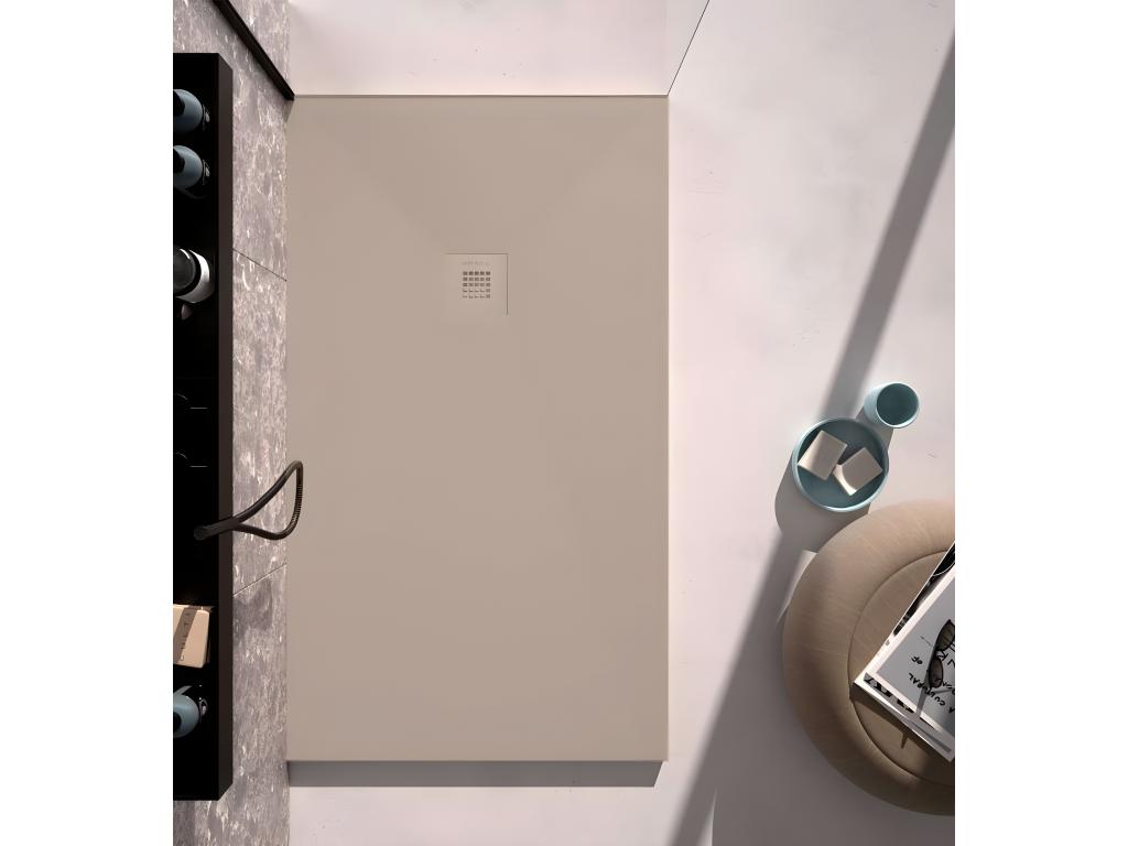 Récepteur de douche sable lisse Calmetop grille de couleur - 170x90 cm 20528YWDL