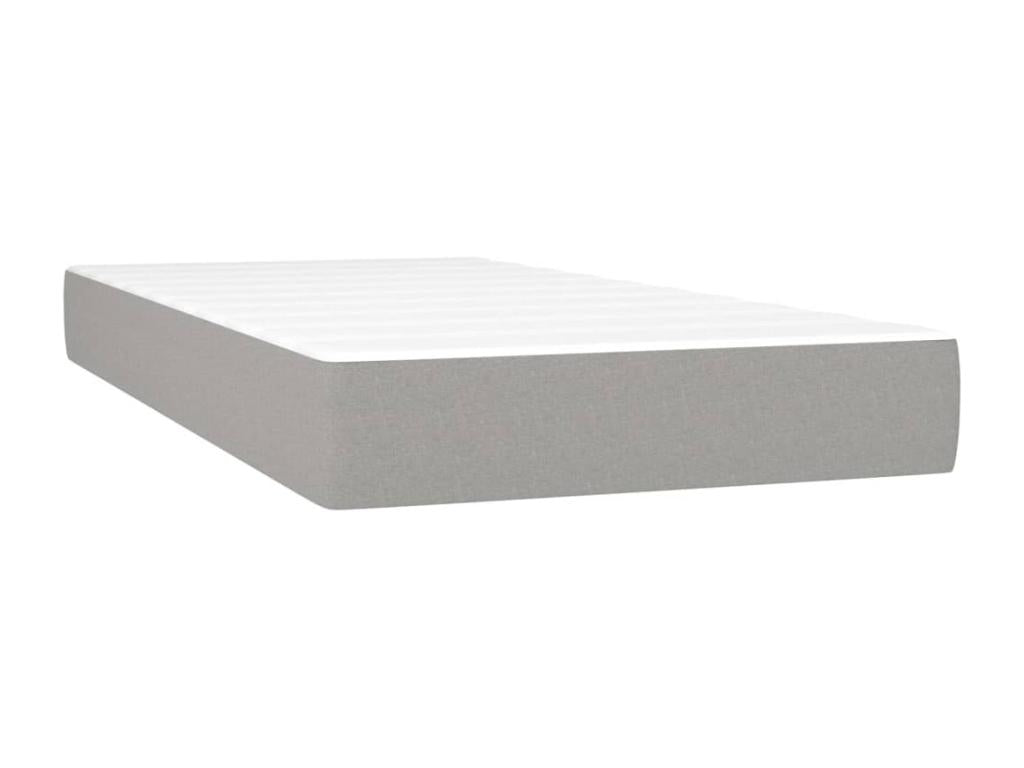 Lit à sommier tapissier avec matelas Gris clair 80x200 cm Tissu 86239QJRQ