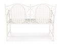 Banc 2 places en fer blanc ivoire Nidchicshop L 115cm 31248VOJC